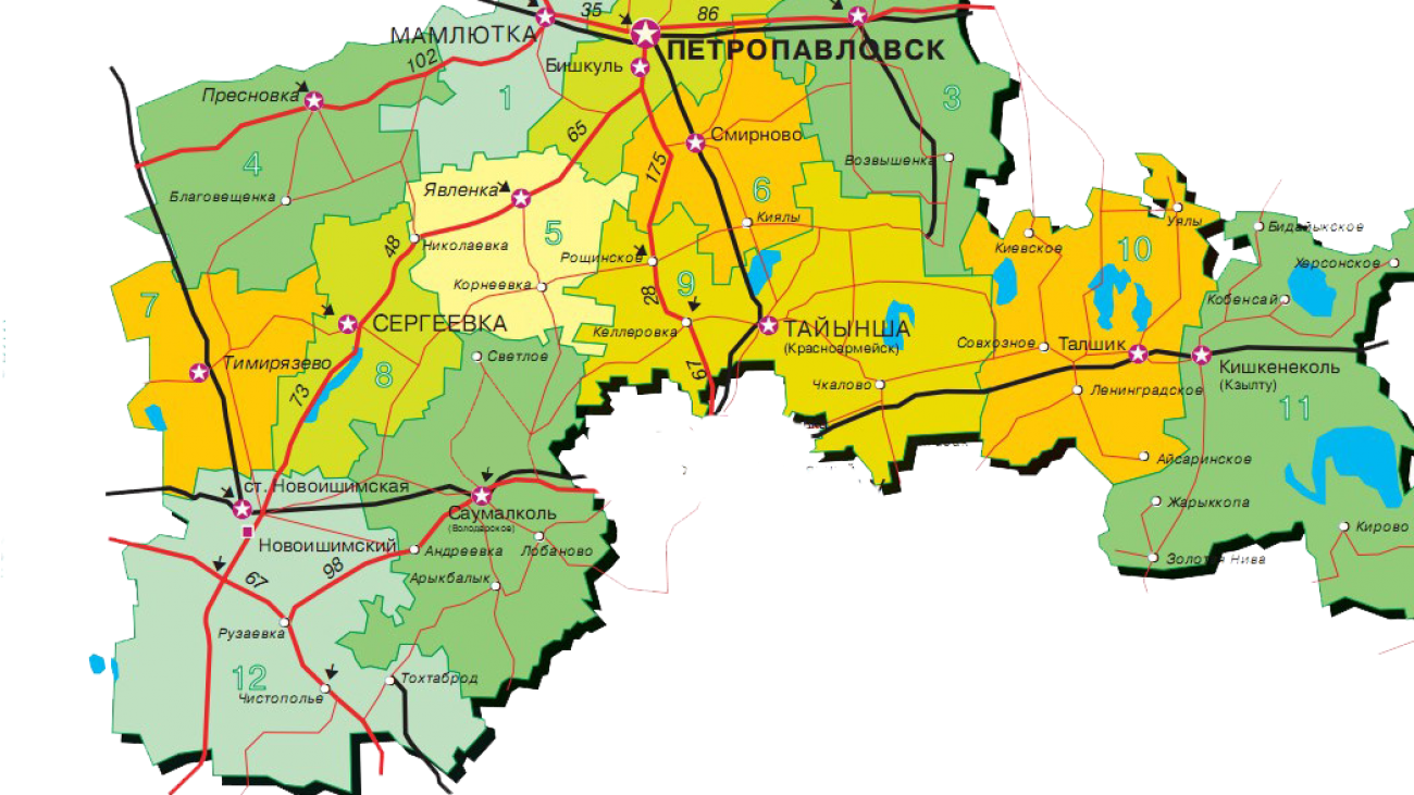 Карта СКО