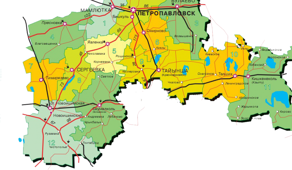 Карта СКО