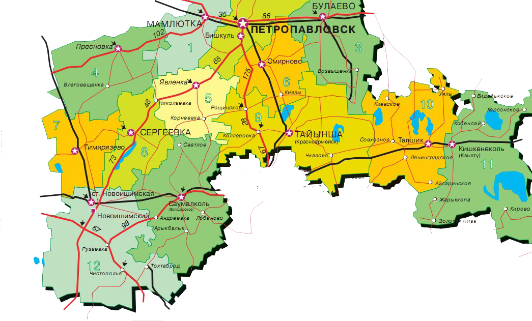 Карта СКО